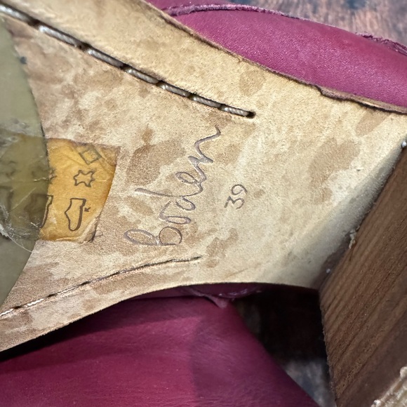 BODEN Stratford Leather Ankle Boots in Red Merlot EU 39 / US 8 - Picture 12 of 14